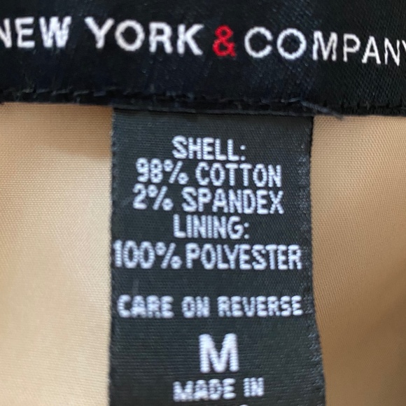 NEW YORK & COMPANY Coat Car Swing Retro Lined Tan Medium - Picture 10 of 12